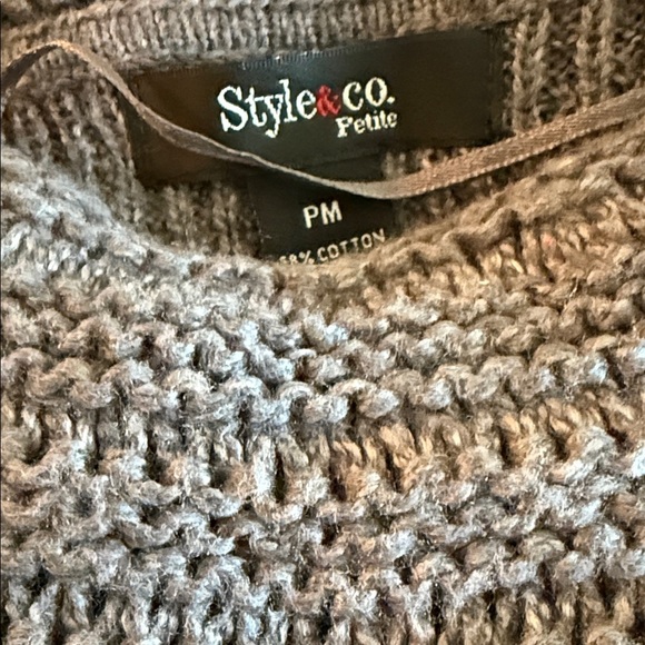 Style & Co. steel Grey Heather Cowl Neck Sweater NWT PM - Picture 14 of 15